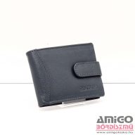   La scala sötétkék fekvő patentos bőr kártyatartó ad01/t