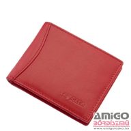 La scala piros fekvő bőr női kártyatartó ad01