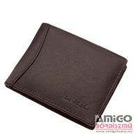 La scala sötétbarna fekvő bőr kártyatartó ad01