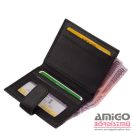 La scala fekete álló patentos bőr kártyatartó ad1008/t