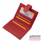 La scala piros álló patentos bőr női kártyatartó ad1009/t