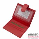 La scala piros álló patentos bőr női kártyatartó ad1009/t