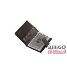 La scala fekete patentos álló bőr kártyatartó ad2038/t