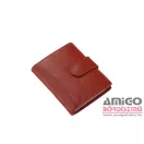 La scala piros patentos álló bőr kártyatartó ad2038/t
