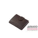 La scala sötétbarna patentos álló bőr kártyatartó ad2038/t