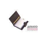 La scala sötétbarna patentos álló bőr kártyatartó ad2038/t