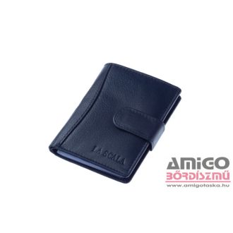   La scala sötétkék patentos álló bőr kártyatartó ad2038/t