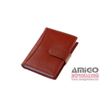 La scala piros patentos álló bőr kártyatartó ad30808/t