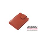 La scala piros patentos fekvő bőr kártyatartó ad30809/t