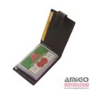 La scala sötétbarna patentos fekvő bőr kártyatartó ad30809/t