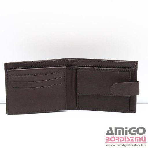 La scala barna patentos férfi puha bőr pénztárca adc-03