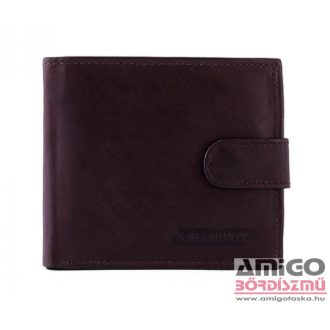 La scala barna patentos férfi puha bőr pénztárca adc-60