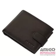   La scala fekete patentos férfi puha bőr pénztárca adcr-03