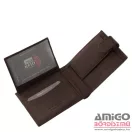 La scala sötétbarna patentos férfi puha bőr pénztárca adcr-03