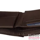 La scala sötétbarna patentos férfi puha bőr pénztárca adcr-03