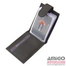 La scala fekete patentos fekvő puha bőr kártyatartó adcr-30809/t