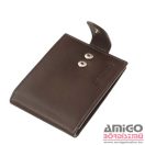 La scala sötétbarna patentos fekvő puha bőr kártyatartó adcr-30809/t