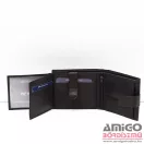 La scala fekete patentos férfi puha bőr pénztárca adcr-60