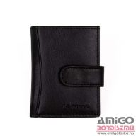   La scala fekete patentos álló bőr kártyatartó dco-2038/t