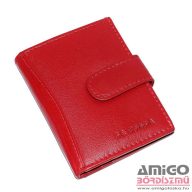 La scala piros patentos álló bőr kártyatartó dco-2038/t