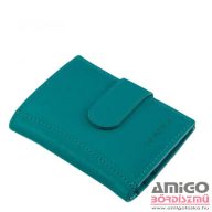   La scala türkizkék patentos álló bőr kártyatartó dco-2038/t