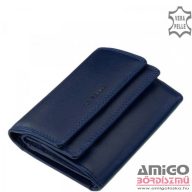   La scala sötétkék kivül dupla pantentos kicsi női bőr pénztárca dco 99691