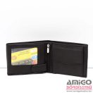 La scala fekete férfi puha bőr pénztárca dg-44/a