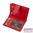 La scala piros kívül cipzáras közepes női bőr pénztárca dgn192