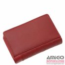 La scala piros kívül cipzáras közepes női bőr pénztárca dgn192