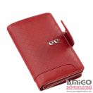 La scala piros kívül cipzáras közepes női bőr pénztárca dgn192