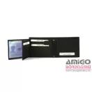 La scala fekete férfi puha bőr pénztárca dk-50/a