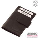 La scala fekete patentos puha bőr kártyatartó dk-95