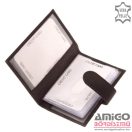 La scala fekete patentos puha bőr kártyatartó dk-95