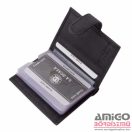 La scala fekete patentos álló bőr kártyatartó lsh2038/t