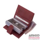 La scala piros patentos álló bőr kártyatartó lsh2038/t