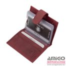 La scala piros patentos álló bőr kártyatartó lsh2038/t