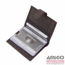 La scala sötétbarna patentos álló bőr kártyatartó lsh2038/t