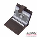 La scala sötétbarna patentos álló bőr kártyatartó lsh2038/t