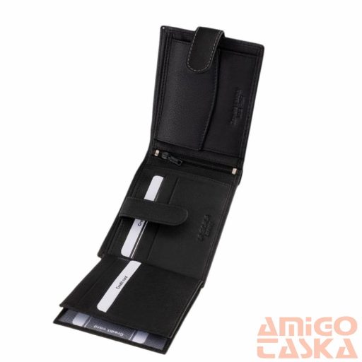 La scala fekete patentos férfi bőr pénztárca lsl6002l/t
