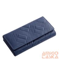   La scala sötétkék hátul lehajtós nagy női bőr pénztárca mmg155