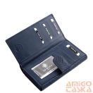 La scala sötétkék hátul lehajtós nagy női bőr pénztárca mmg155