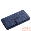 La scala sötétkék hátul lehajtós nagy női bőr pénztárca mmg155