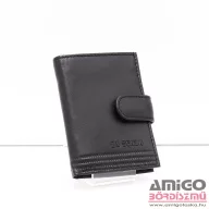 La scala fekete álló patentos bőr kártyatartó tgn2038/t