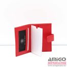 La scala piros álló patentos bőr kártyatartó tgn2038/t