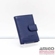   La scala sötétkék álló patentos bőr kártyatartó tgn2038/t