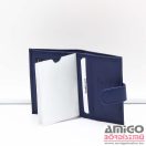 La scala sötétkék álló patentos bőr kártyatartó tgn2038/t