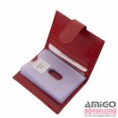 La scala piros patentos álló női bőr kártyatartó vne-3/t