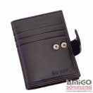 La scala fekete patentos álló bőr kártyatartó vne-4/t