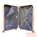 Leonardo da vinci fekete ABS négykerekű közepes bőrönd 0419