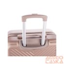 Leonardo da vinci fekete ABS négykerekű közepes bőrönd 0419